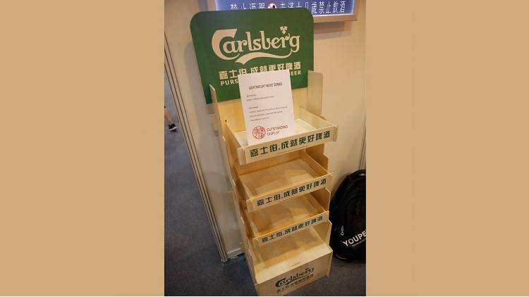 環(huán)保輕便、承重高的輕質(zhì)木展示架，澳澌汀展示專業(yè)定制